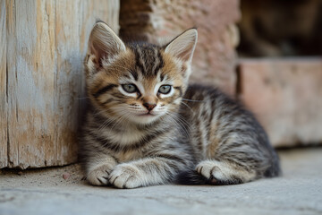 Obraz premium Adorable and Cute Kitten Background