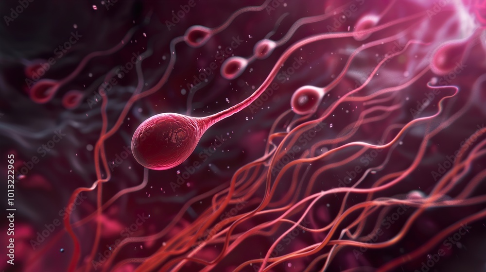 Wall mural microscopic view of neurons: a glimpse into the nervous system