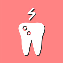 Toothache And Plaque Vector Icon