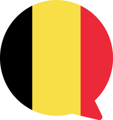 Fototapeta premium Belgium Falg on Chat Icon
