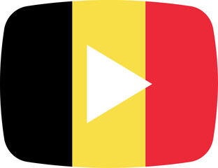 Belgium Flag on video player icon