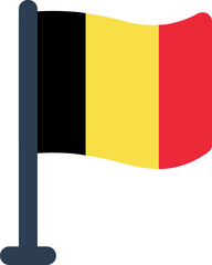 Belgium Flag Rounded