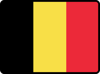 Belgium Flag Smooth rectangle icon