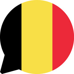 Chat Icon on Belgium Flag