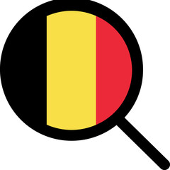 Fototapeta premium Search Shape of Belgium Flag
