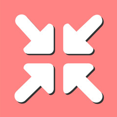 Obraz premium Reduce Arrow Vector Icon