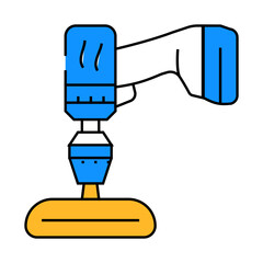 screwdriver attachment for car polishing line icon vector. screwdriver attachment for car polishing sign. isolated symbol illustration