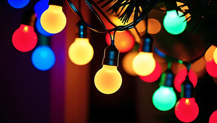 colorful christmas lights adding warmth cheer holiday