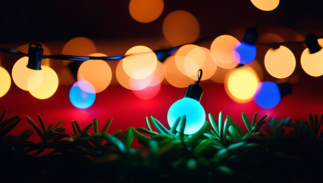 colorful christmas lights adding warmth cheer holiday