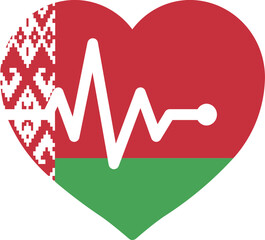 BELARUS Flag on Heart Beet icon