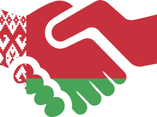BELARUS Flag on Handshake icon
