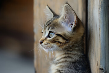 Obraz premium Adorable and Cute Kitten Background