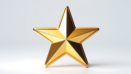 Obraz premium gold star isolated white background perfect christmas designs