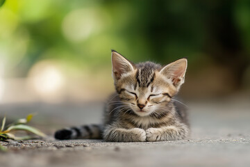 Fototapeta premium Adorable and Cute Kitten Background