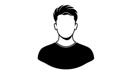 Minimalist monochrome user icon featuring a simple profile silhouette against a contrasting background, ideal for digital identity representation.