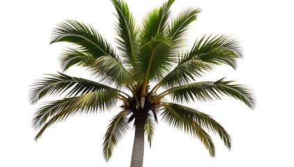 Obraz premium isolated palm tree white background adding tropical feel