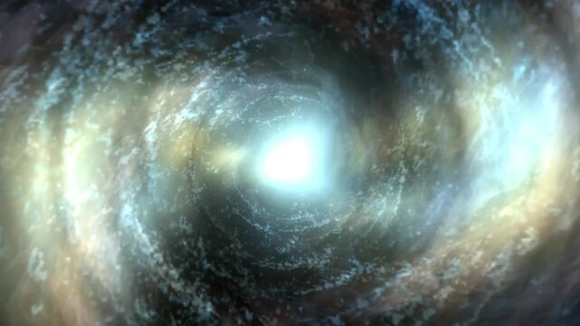 Black holes swirl around the center, Blue swirling light rays in a space background illustration	