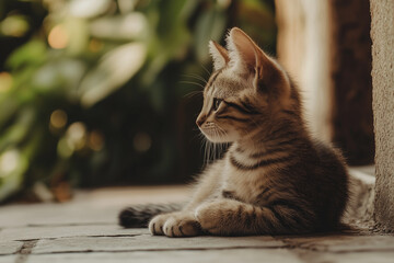 Obraz premium Adorable and Cute Kitten Background