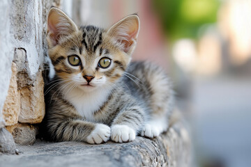 Fototapeta premium Adorable and Cute Kitten Background
