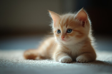 Fototapeta premium Adorable and Cute Kitten Background