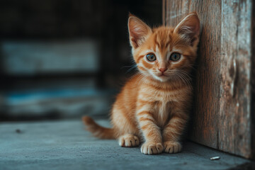 Obraz premium Adorable and Cute Kitten Background