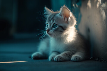Obraz premium Adorable and Cute Kitten Background