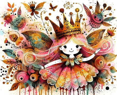 Princesas Aladas: Coronas y Mariposas