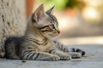 Obraz premium Adorable and Cute Kitten Background