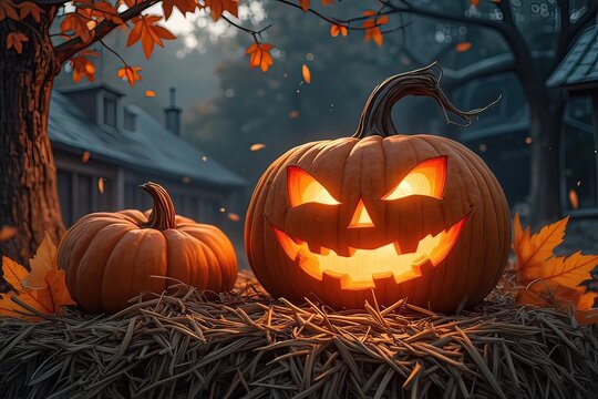 AI le zucche di Halloween illuminate 04