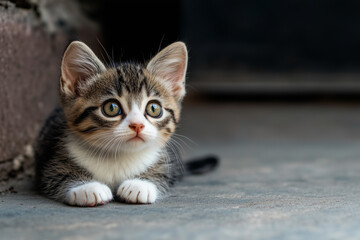 Obraz premium Adorable and Cute Kitten Background