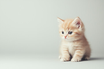 Fototapeta premium Adorable and Cute Kitten Background