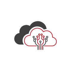 Data logo design vector,  technology connection vector logo design, cloud data icon, Artificial intelligence with twisted infinity double circle symbol technology 