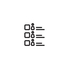 User checklist icon. User interface checklist, member selection. User checklist, selection icon.