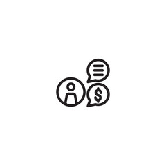 Negotiating a contract linear icon concept. Negotiating a contract line vector sign, symbol. Editable stroke.