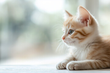 Obraz premium Adorable and Cute Kitten Background
