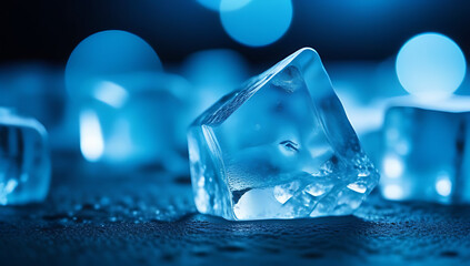 textured blue ice creating cool winter background