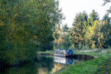 Narrow boat in the countryside