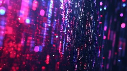 Obraz premium A vibrant representation of data trends integrated with technological elements.