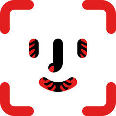 ALBANIA flag on Face ID outline icon