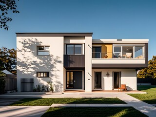 Fototapeta premium modern house with garden