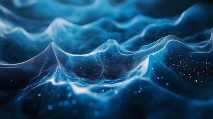 Naklejka premium Abstract Blue Digital Landscape