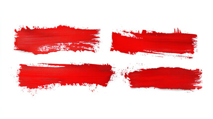 three red slash marks or slash stripes isolated 