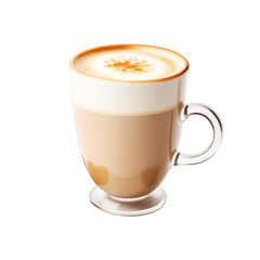 Obraz premium Delicious Cup of Coffee with Creamy Milk for Relaxation