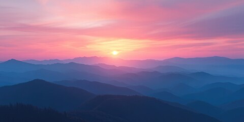 Obraz premium Sunset Mountain Range