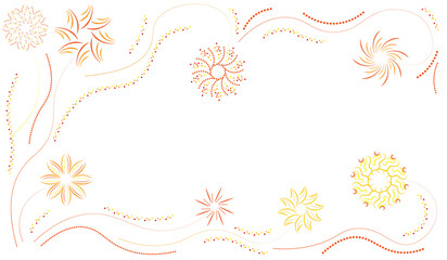 Beautiful colorful background animation with spirals and fireworks