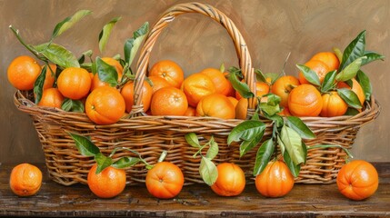 A basket of tangerines