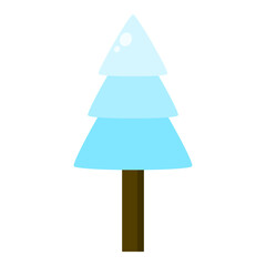 pine trees in winter. winter. frozen tree. snow. vector illustration. flat style. plant theme. winter theme. season theme