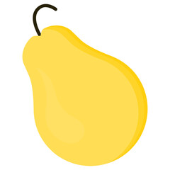 yellow pear. pear flavored drinks and food. vector illustration. flat style. fruit theme.