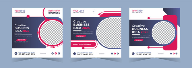Creative digital marketing social media business web banner post template
