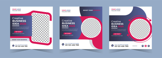 Creative digital marketing social media business web banner post template